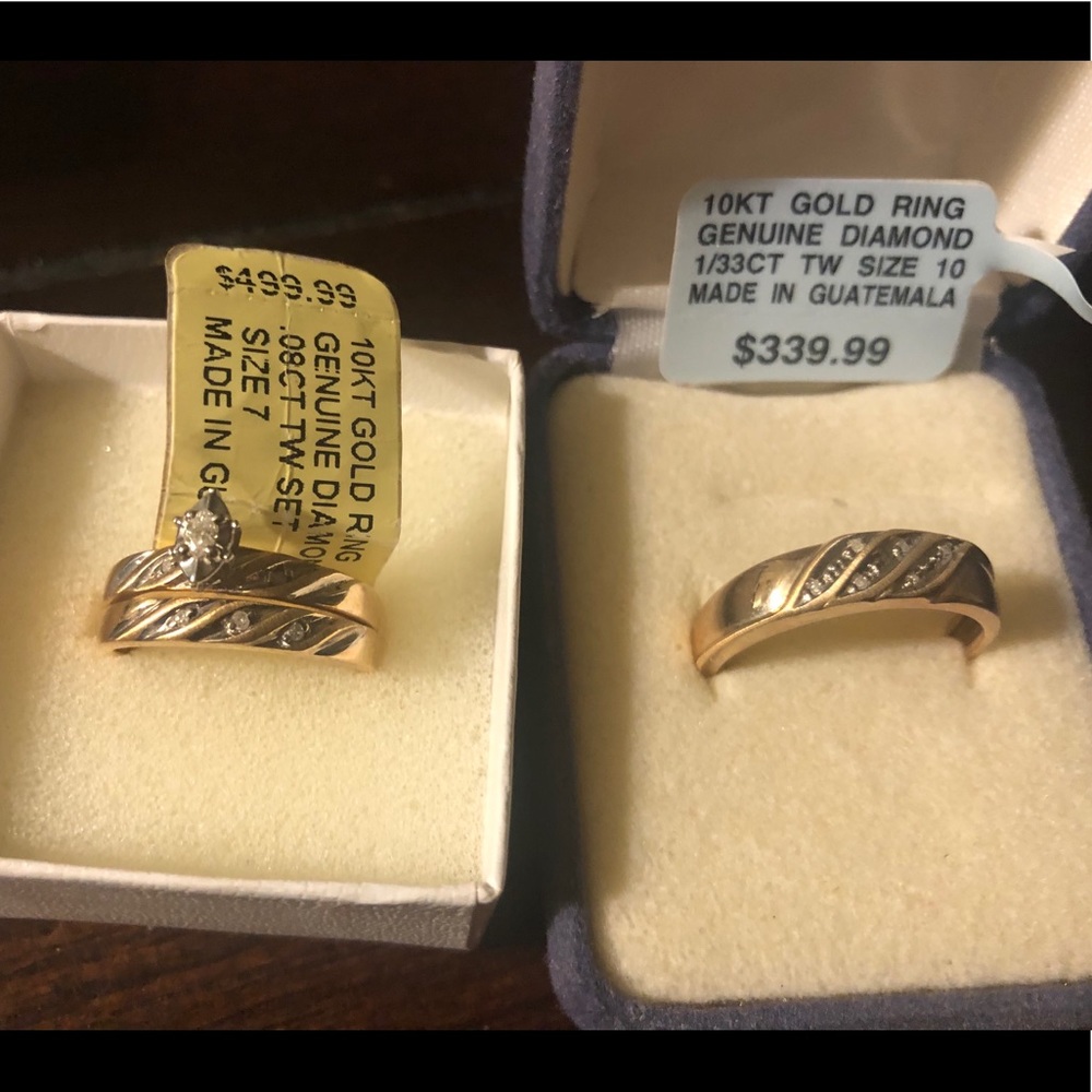 Engagement and wedding band Set